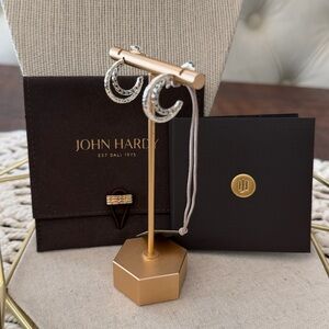 John Hardy Classic Chain Hammered Hoop Earrings - New with Tags